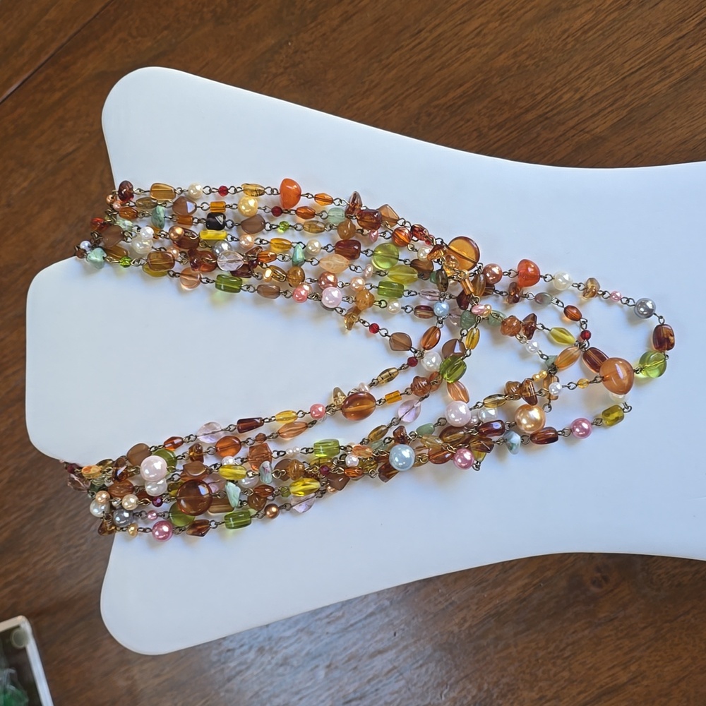 Gorgeous Lia Sophia Multi Colored Stone Necklace.